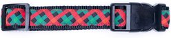 The Worthy Dog Holiday Check Adjustable Dog Collar, Small: 8 to 14-in neck, 5/8-in wide slide 2 of 2
