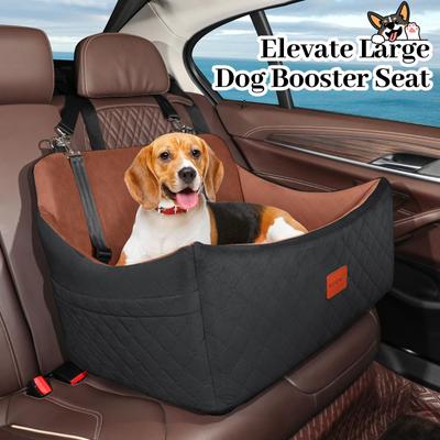 Show full view: WOOAIDAGG Memory Foam Washable Dog Car Seat, Black/Brown slide 5 of 10