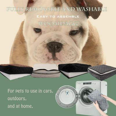 Show full view: WOOAIDAGG Adjustable Strap Detachable & Washable Dog Car Seat, Black/Brown slide 2 of 8