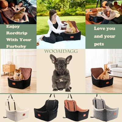 Show full view: WOOAIDAGG Adjustable Strap Detachable & Washable Dog Car Seat, Beige slide 6 of 8