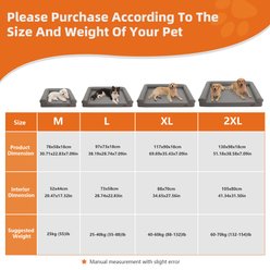 BingoPaw Microfiber Leather Sofa Dog Bed, Grey, XX-Large slide 2 of 9