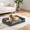 Show in main carousel: BingoPaw Microfiber Leather Sofa Dog Bed, Grey, Large slide 6 of 10