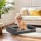 Show in main carousel: BingoPaw Microfiber Leather Sofa Dog Bed, Grey, Large slide 3 of 10
