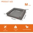 Show in main carousel: BingoPaw Microfiber Leather Sofa Dog Bed, Grey, Medium slide 2 of 10
