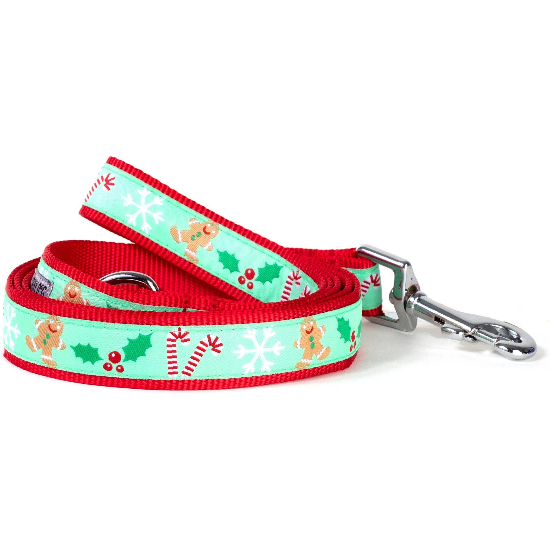 The Worthy Dog Gingerbread Dog Leash, Large: 5-ft long, 1-in wide