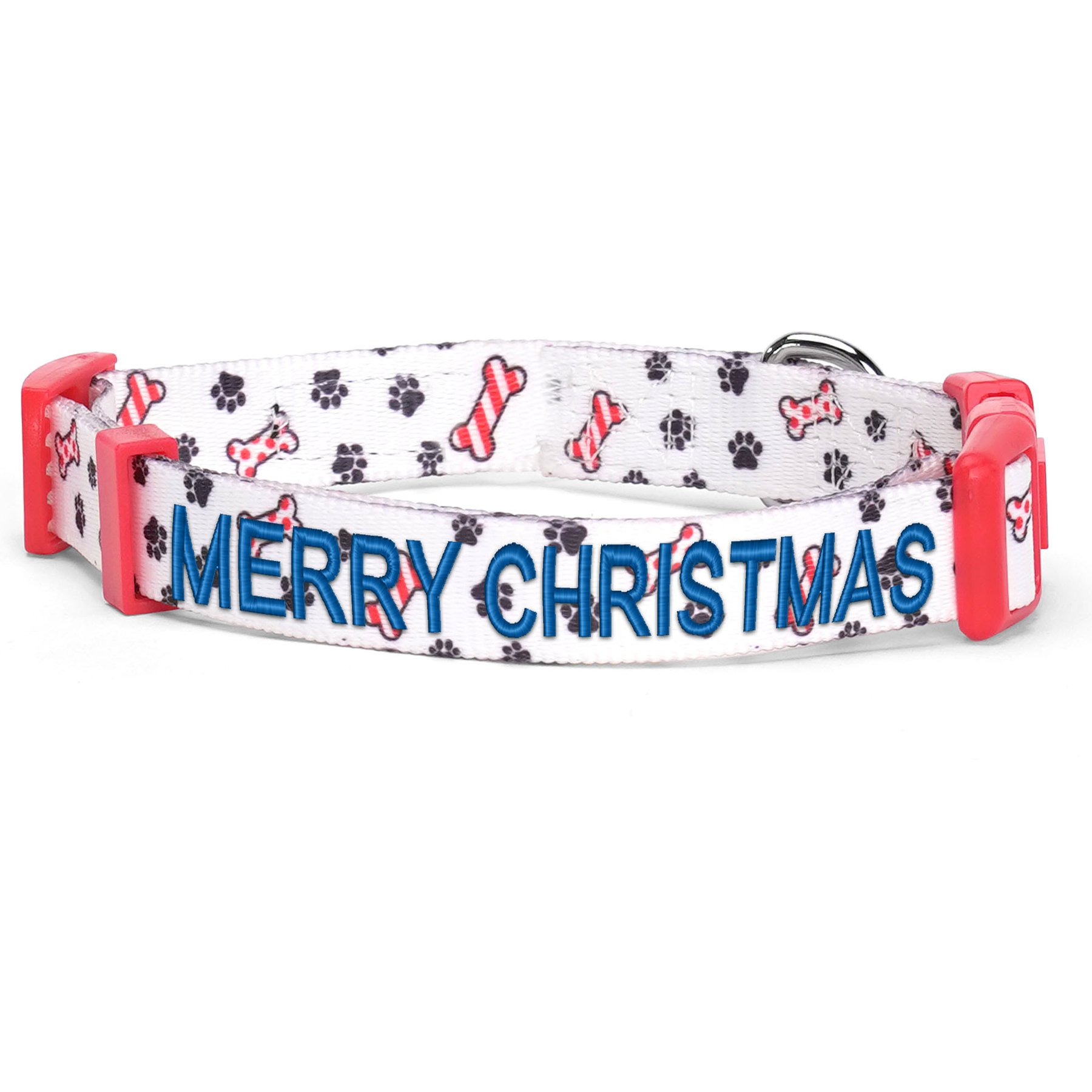 Pawtitas Personalized Christmas Dog Collar, Small, Dog Christmas