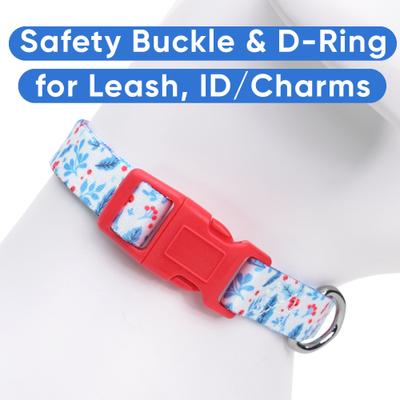 Show full view: Pawtitas Personalized Christmas Dog Collar, X-Small, Teal Mistletoe slide 5 of 8