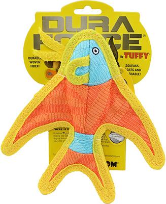 Show full view: DuraForce Jr Angel Fish Squeaky Dog Toy, Orange slide 4 of 5