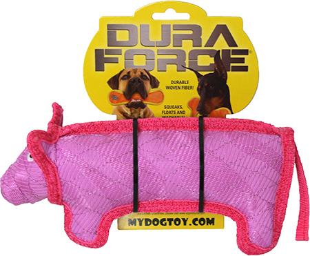 Show full view: DuraForce Pig Tiger Squeaky Dog Toy, Pink slide 4 of 5