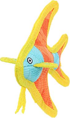 Show full view: DuraForce Jr Angel Fish Squeaky Dog Toy, Orange slide 2 of 5