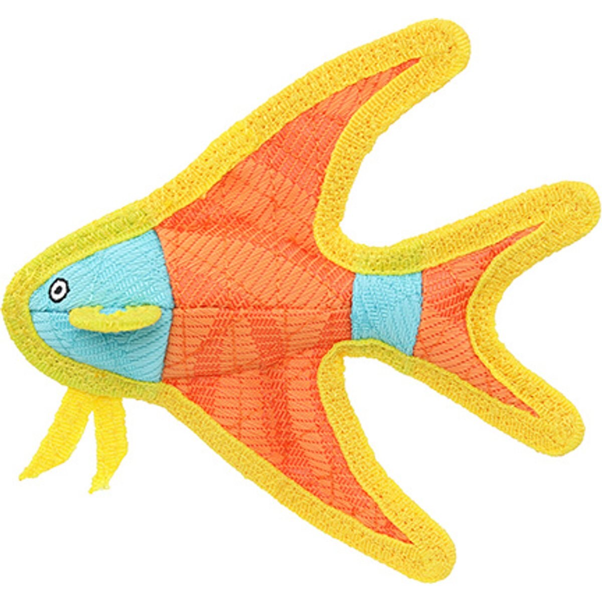 DuraForce Jr Angel Fish Squeaky Dog Toy, Orange