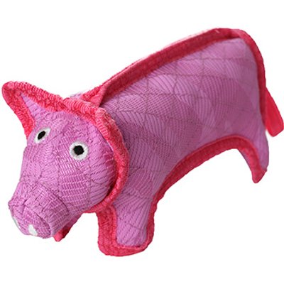 DuraForce DuraForce Pig Tiger Squeaky Dog Toy, Pink