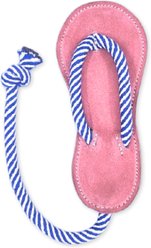 Georgie Paws Jandal Dog Plush Toy, Pink