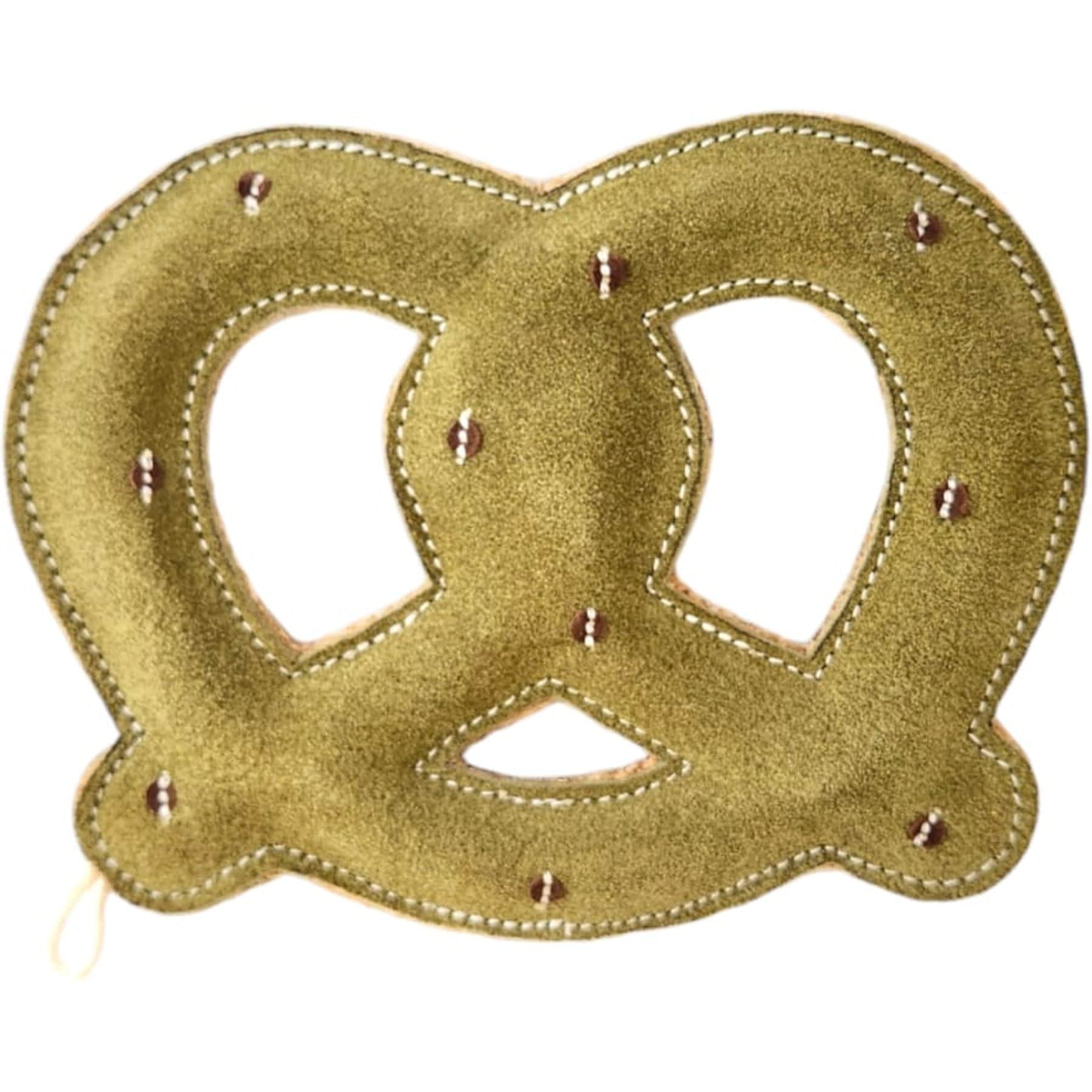 Georgie Paws Peter the Pretzel Dog Plush Toy, Green, Medium