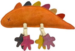 Georgie Paws Larry Lizard Dog Plush Toy, Rainbow