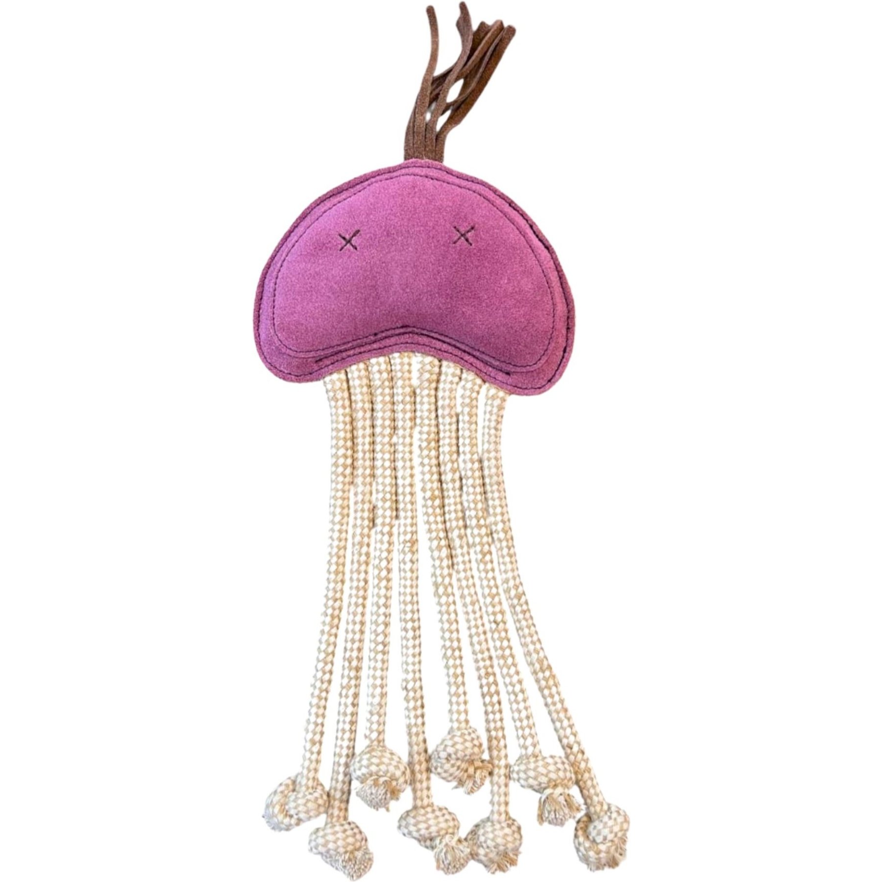 Georgie Paws Joe Jellyfish Dog Plush Toy, Purple, Medium