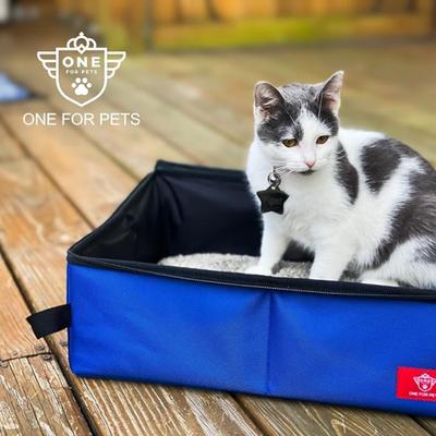 Show full view: One for Pets Portable Fabric Zip Lid Cat Litter Box slide 3 of 5