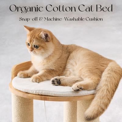 Show full view: Hittite 54-in Solid Wood Cat Tree with Sisal Scratching Posts, Capsule & Hammock, Natural, 23.62 x 23.62 x 53.54-in slide 10 of 10