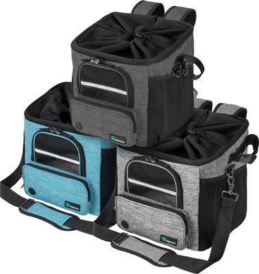 Show full view: PetAmi Bike Basket Bag Dog & Cat Carrier, Heather Grey slide 8 of 9