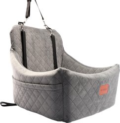 WOOAIDAGG Adjustable Strap Detachable & Washable Dog Car Seat, Gray slide 1 of 6