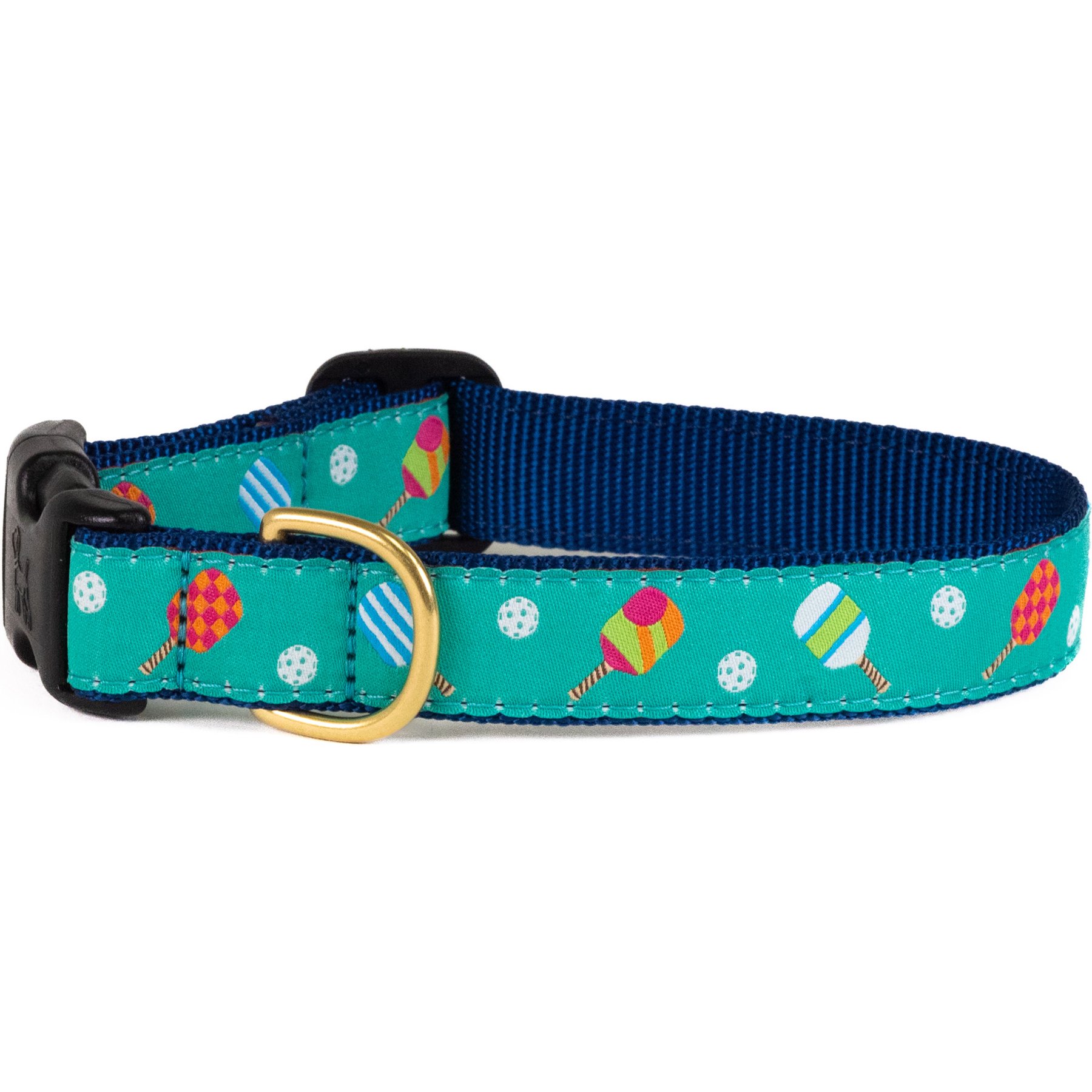 Up Country Pickleball Nylon & Polyester Dog Collar, Green, 250 count, X-Large: 18 to 24-in neck, 1-in wide