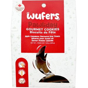 Wufers Pawliday Sprinkled Small Bones Festive Mini Holiday Cinnamon, Apple & Honey Cookie Dog Treats, 7.05-oz box