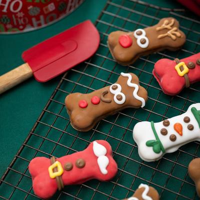 Show full view: Wufers Santa & Reindeer Christmas Bones Cinnamon, Apple & Honey Cookie Dog Treats, 3.46-oz box, 4 count slide 6 of 9