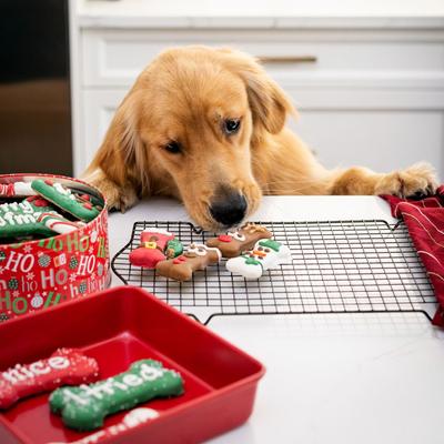 Show full view: Wufers Santa & Reindeer Christmas Bones Cinnamon, Apple & Honey Cookie Dog Treats, 3.46-oz box, 4 count slide 4 of 9