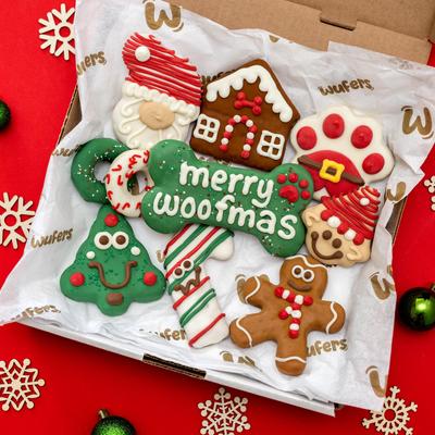 Show full view: Wufers Christmas Festive Holiday Cinnamon, Apple & Honey Cookie Dog Treats, 17.39-oz box, 10 count slide 3 of 11