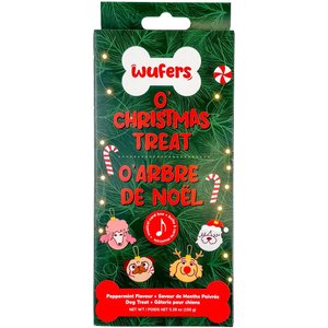 Wufers Merry Woofmas Singing Card & Bone Gift Cinnamon, Apple & Honey Cookie Dog Treats, 5.29-oz box