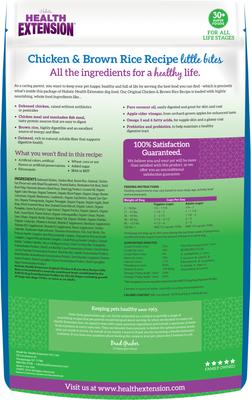 Show full view: Health Extension Little Bites Chicken & Brown Rice Recipe Dry Dog Food, 4-lb bag slide 3 of 13