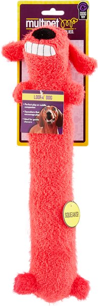 Show full view: Multipet Loofa Dog The Original Squeaky Plush Dog Toy, Color Varies, Medium slide 1 of 6