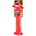 Multipet Loofa Dog The Original Squeaky Plush Dog Toy, Color Varies, Medium