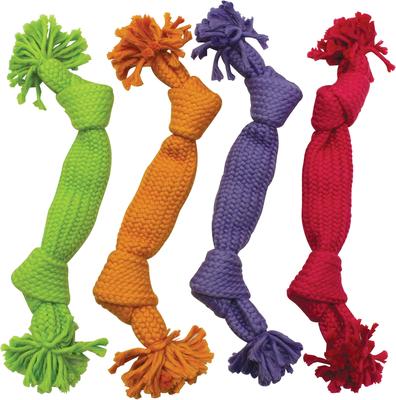 Show full view: Ethical Pet Super Squeak Rope Dog Toy, Color Varies, 14-in slide 3 of 4
