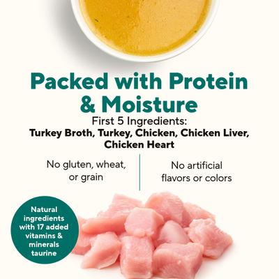 Show full view: Dave's Pet Food Naturally Healthy Grain-Free Turkey & Giblets Dinner Pate Wet Canned Cat Food, 12.5-oz, case of 12 slide 4 of 12