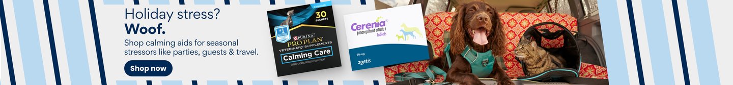 Holiday stress? Woof. Shop calming aids for seasonal stressors like parties, guests & travel. Shop now