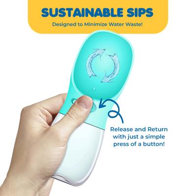 Show full view: Vila Portable Water Bottle Dog & Cat Travel Dispenser Bowl, 12-oz slide 4 of 6