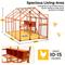 Show in main carousel: Coziwow Outdoor Run Wooden Chicken Coop with Nesting Boxes, Large: 107-in, Orange slide 2 of 10