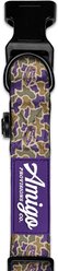 Amigo Provisions Tigers Performance Nylon Dog Collar, LSU Camo, X-Small/Small: 10 to 14-in neck, 3/4-in wide slide 2 of 2