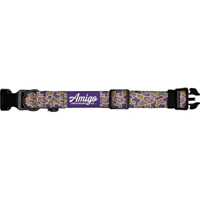 Amigo Provisions Amigo Provisions Tigers Performance Nylon Dog Collar, LSU Camo, X-Large/XX-Large: 18 to 28-in neck, 1.25-in wide