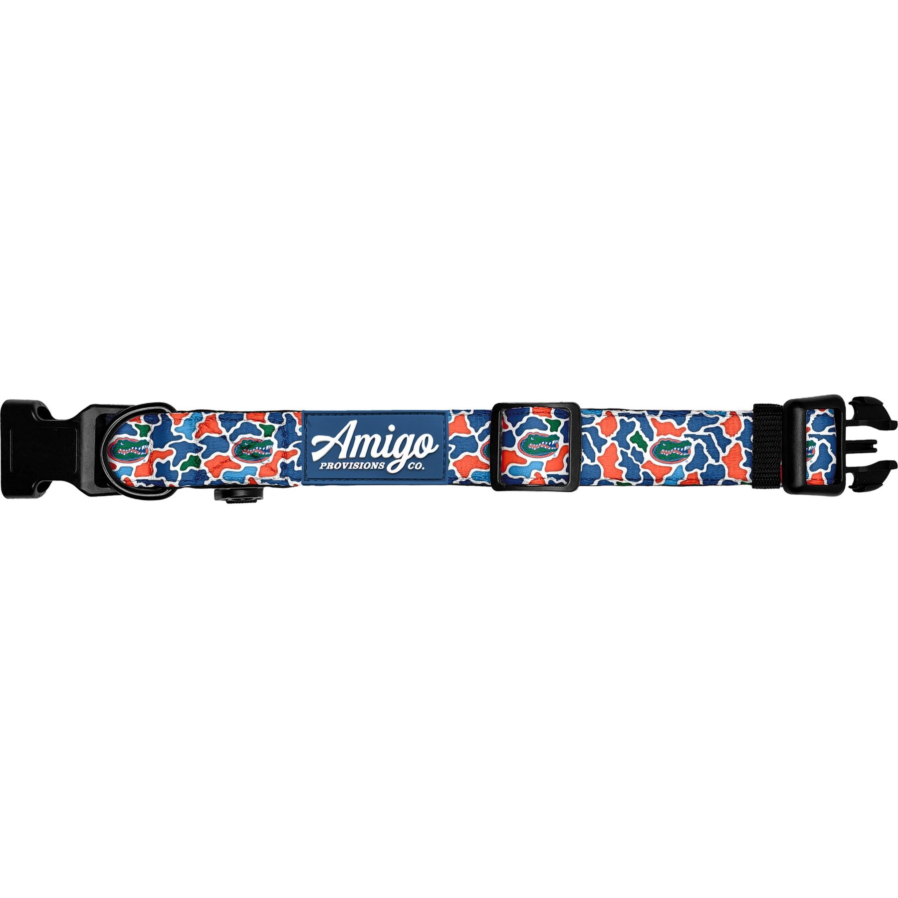 Amigo Provisions Performance Nylon Dog Collar, Florida Gators Camo, X-Large/XX-Large: 18 to 28-in neck, 1.25-in wide