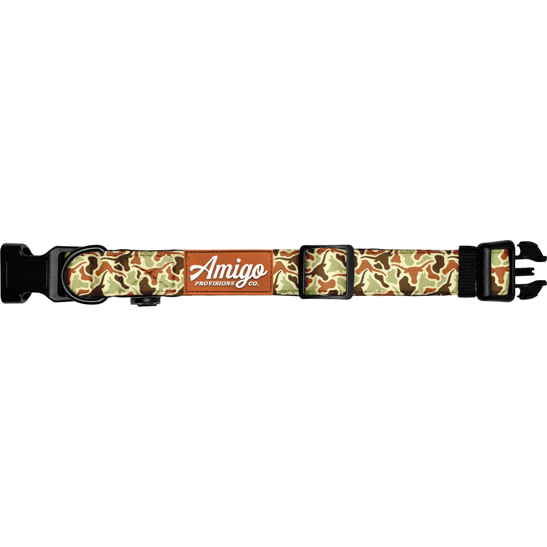 Amigo Provisions Performance Nylon Dog Collar, Texas Longhorn Camo, X-Large/XX-Large: 18 to 28-in neck, 1.25-in wide