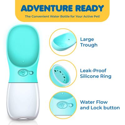 Show full view: Vila Portable Water Bottle Dog & Cat Travel Dispenser Bowl, 12-oz slide 5 of 6