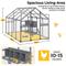 Show in main carousel: Coziwow Outdoor Run Wooden Chicken Coop with Nesting Boxes, Large: 107-in, Gray slide 2 of 10