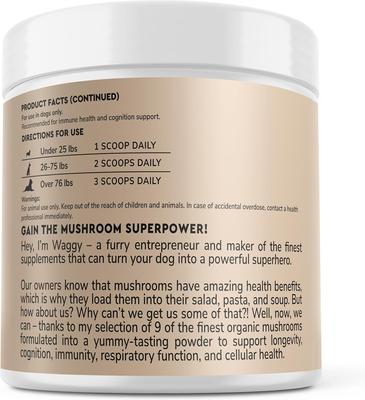 Show full view: Wonder Paws Superhero Turkey Tail Mushroom Powder Supplement for Dogs, 90-g jar slide 4 of 9