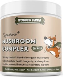 Wonder Paws Superhero Turkey Tail Mushroom Powder Supplement for Dogs, 90-g jar