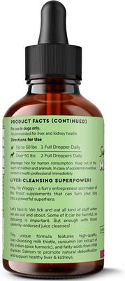 Show full view: Wonder Paws Superhero Milk Thistle Liver & Kidney Health Liquid Supplement for Dogs, 4-fl oz bottle slide 9 of 10