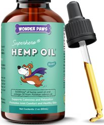 Wonder Paws Hemp Oil with Wild Salmon Oil, Calming Hemp Supplement for Dogs, 2-fl oz bottle