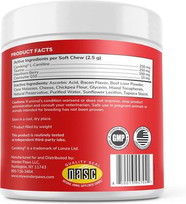 Show full view: Wonder Paws Cardio Support Soft Chews Supplement for Dogs, 90 count slide 3 of 10