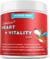 Wonder Paws Cardio Support Soft Chews Supplement for Dogs, 90 count